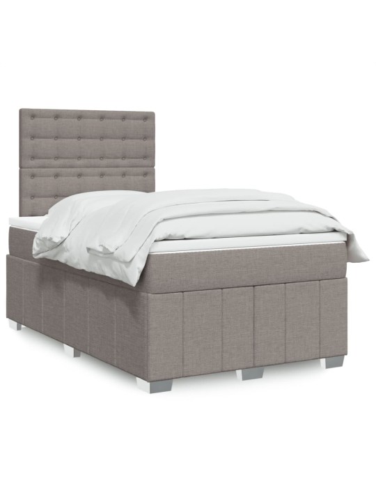 Box spring postel s matrací taupe 120x200 cm textil