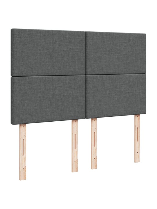 Box spring postel s matrací tmavě šedý 140 x 190 cm textil