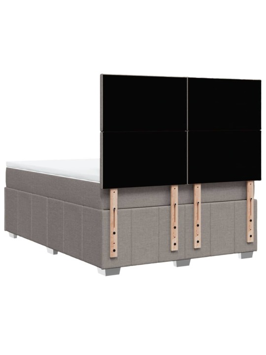 Box spring postel s matrací taupe 140x190 cm textil