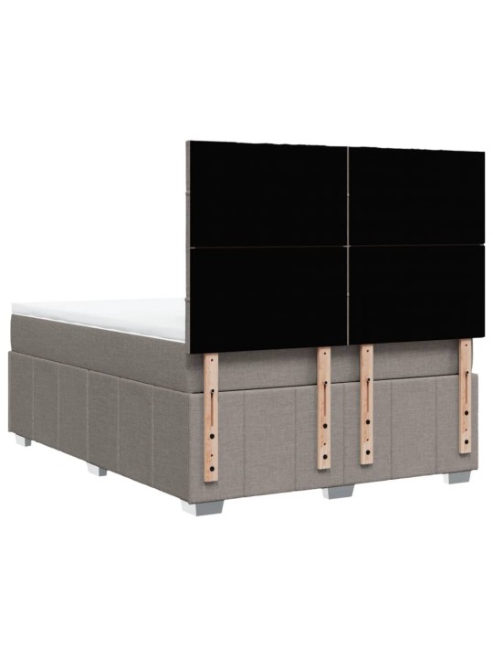 Box spring postel s matrací taupe 140x190 cm textil