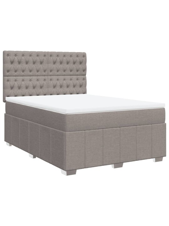Box spring postel s matrací taupe 140x190 cm textil