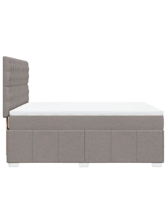Box spring postel s matrací taupe 140x190 cm textil