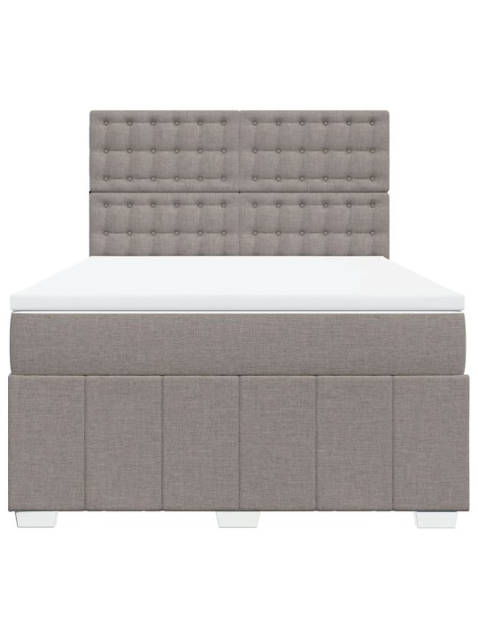 Box spring postel s matrací taupe 140x190 cm textil