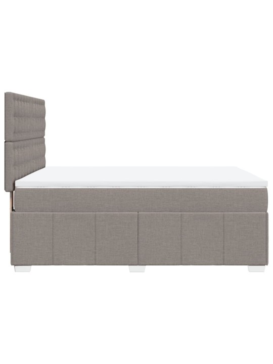 Box spring postel s matrací taupe 140x190 cm textil