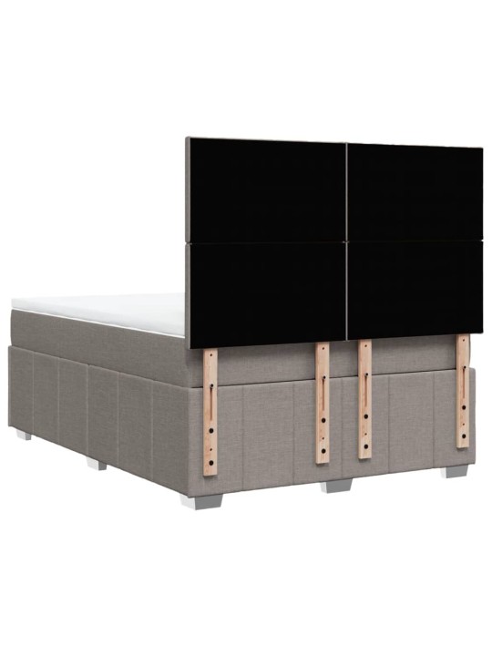 Box spring postel s matrací taupe 140x200 cm textil