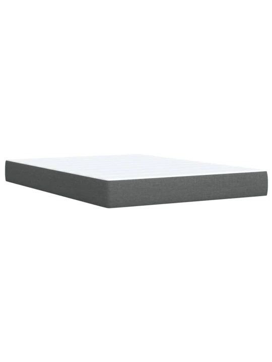 Box spring postel s matrací tmavě šedá 140x200 cm textil
