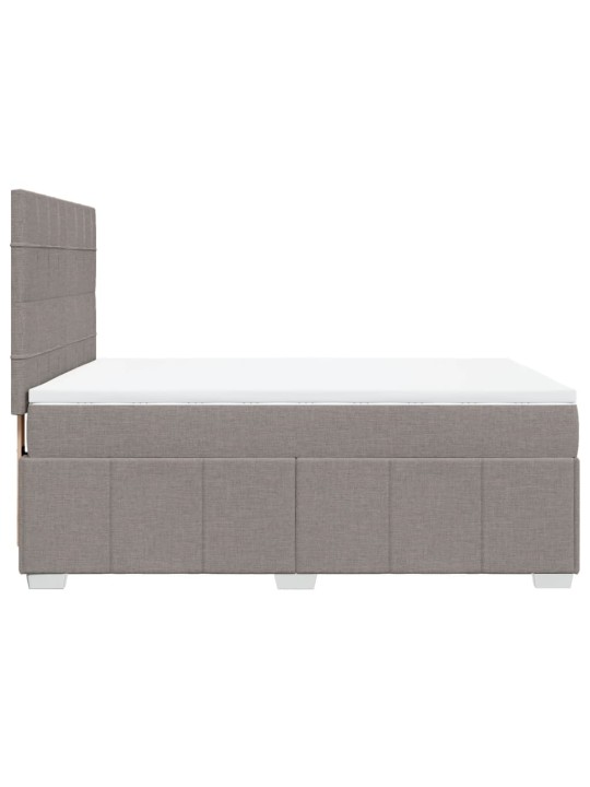 Box spring postel s matrací taupe 140x200 cm textil
