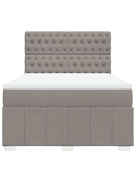 Box spring postel s matrací taupe 140x200 cm textil