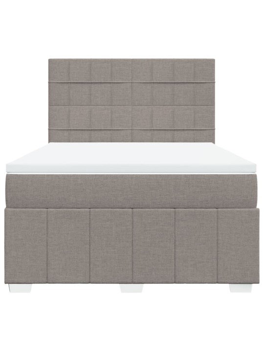 Box spring postel s matrací taupe 160x200 cm textil
