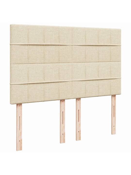 Box spring postel s matrací krémová 160x200 cm textil