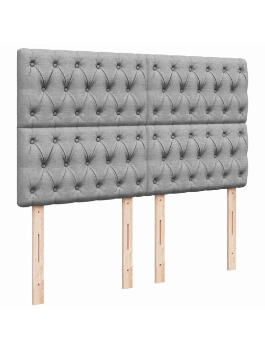 Box spring postel s matrací světle šedá 160 x 200 cm textil