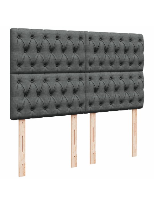 Box spring postel s matrací tmavě šedá 160x200 cm textil