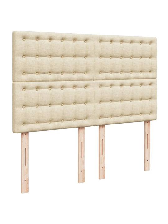 Box spring postel s matrací krémová 160x200 cm textil