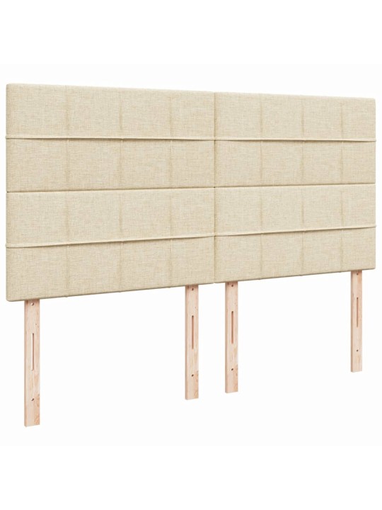 Box spring postel s matrací krémová 180x200 cm textil