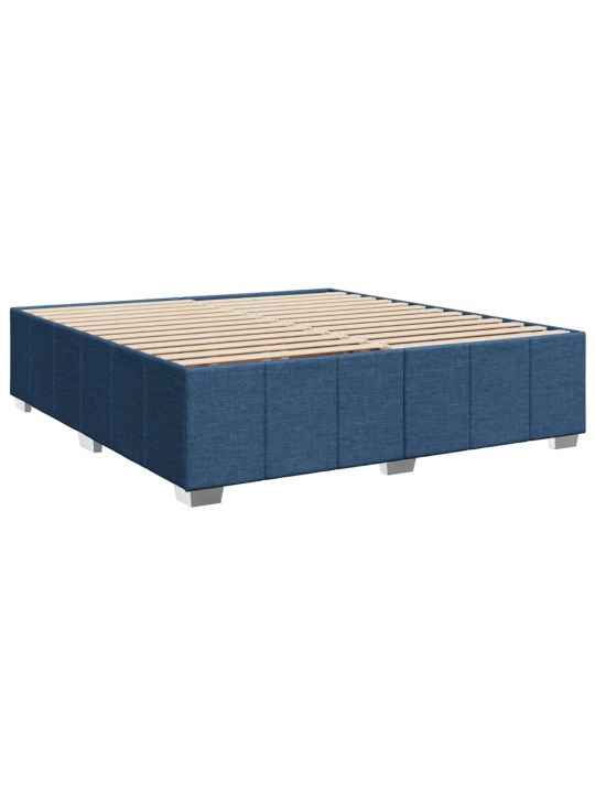 Box spring postel s matrací modrá 180x200 cm textil