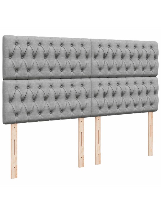 Box spring postel s matrací světle šedá 180 x 200 cm textil