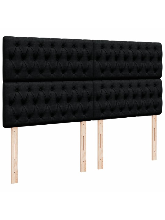 Box spring postel s matrací černá 180x200 cm textil