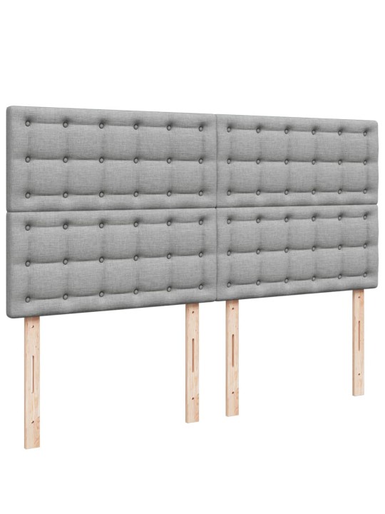 Box spring postel s matrací světle šedá 180 x 200 cm textil