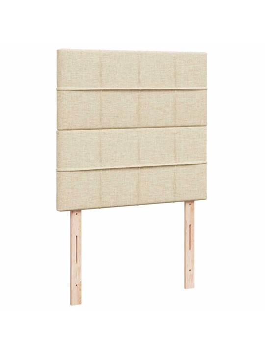 Box spring postel s matrací krémová 80 x 200 cm textil