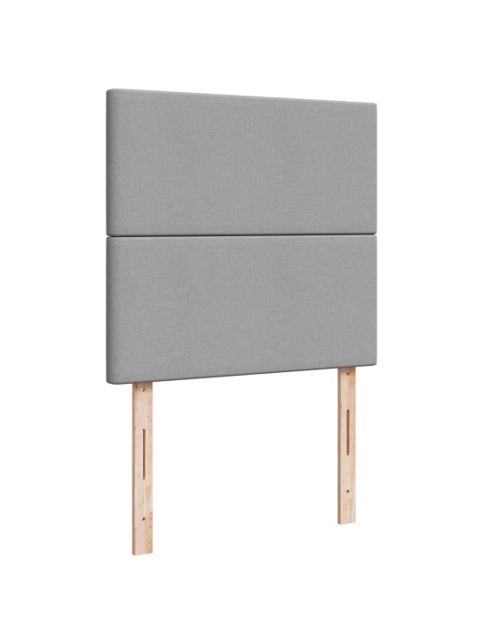 Box spring postel s matrací světle šedá 90x190 cm textil