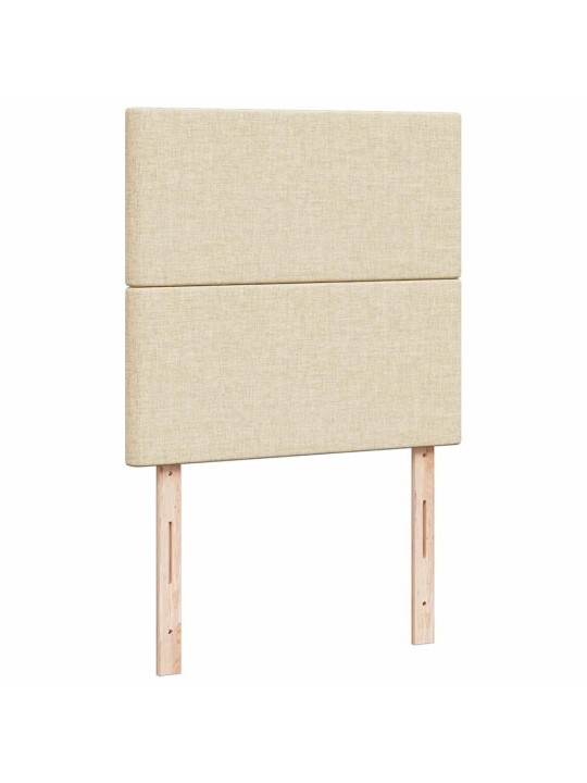 Box spring postel s matrací krémová 90x190 cm textil