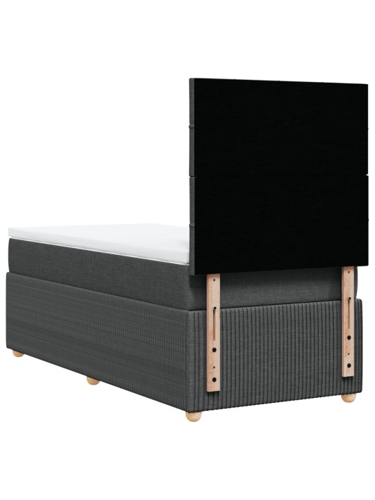 Box spring postel s matrací tmavě šedá 90x190 cm textil