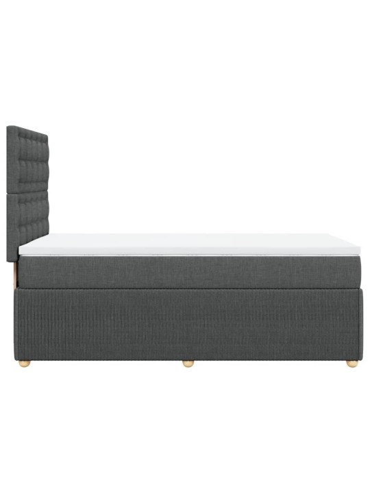 Box spring postel s matrací tmavě šedá 90x190 cm textil