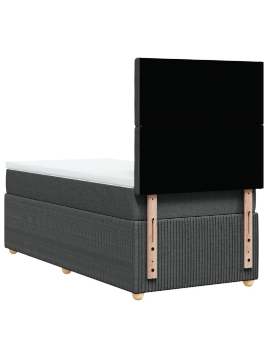 Box spring postel s matrací tmavě šedá 90x190 cm textil