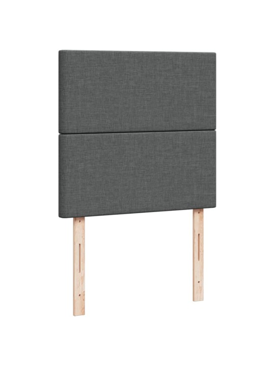 Box spring postel s matrací tmavě šedá 90x200 cm textil