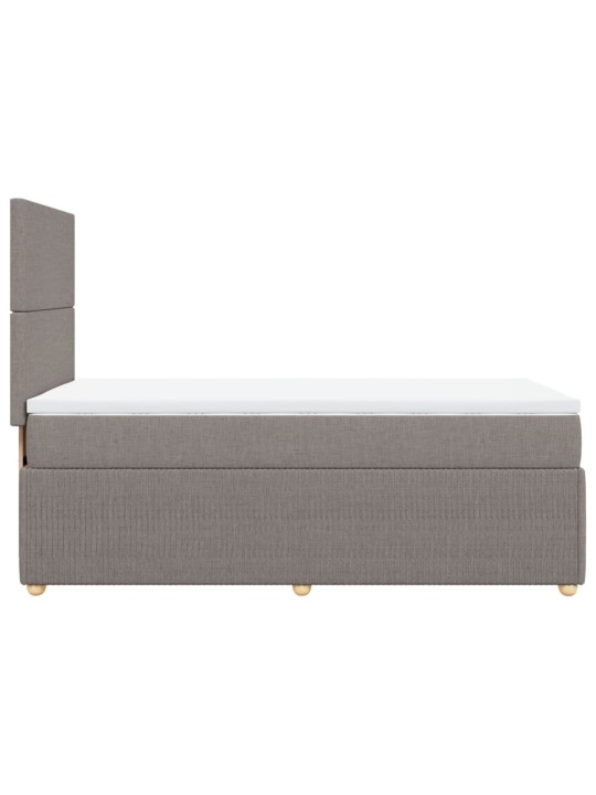 Box spring postel s matrací taupe 90x200 cm textil