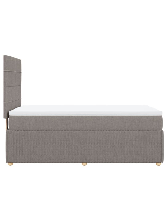 Box spring postel s matrací taupe 90x200 cm textil