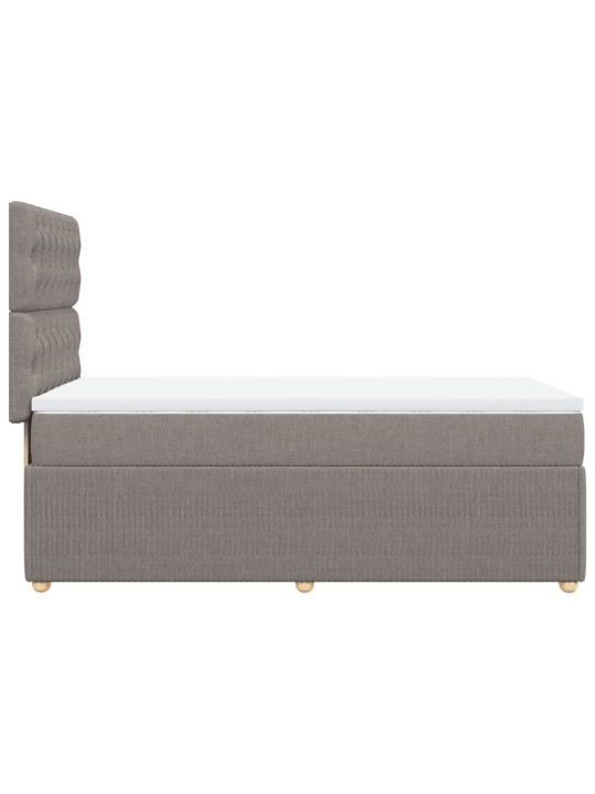 Box spring postel s matrací taupe 90x200 cm textil