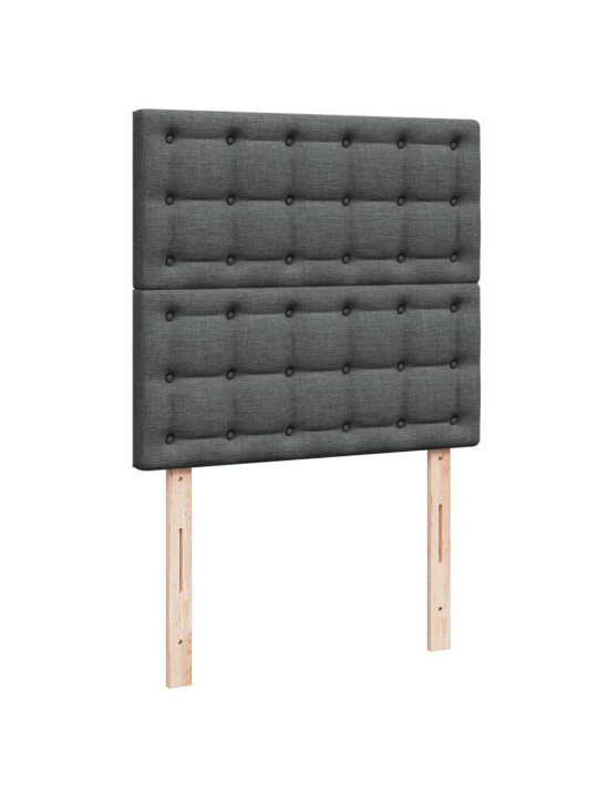 Box spring postel s matrací tmavě šedá 90x200 cm textil