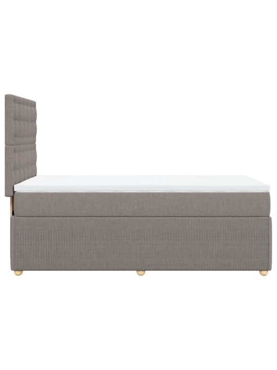 Box spring postel s matrací taupe 90x200 cm textil