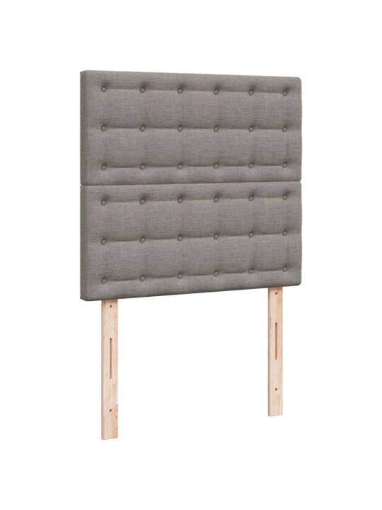 Box spring postel s matrací taupe 90x200 cm textil