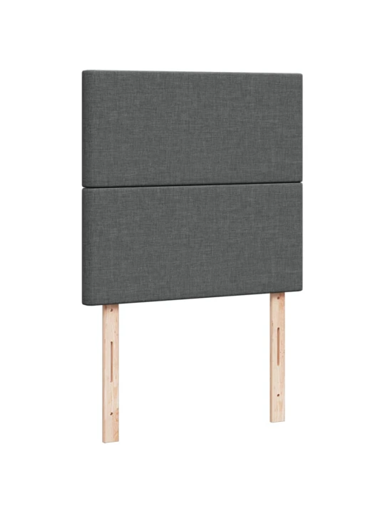 Box spring postel s matrací tmavě šedá 100 x 200 cm textil