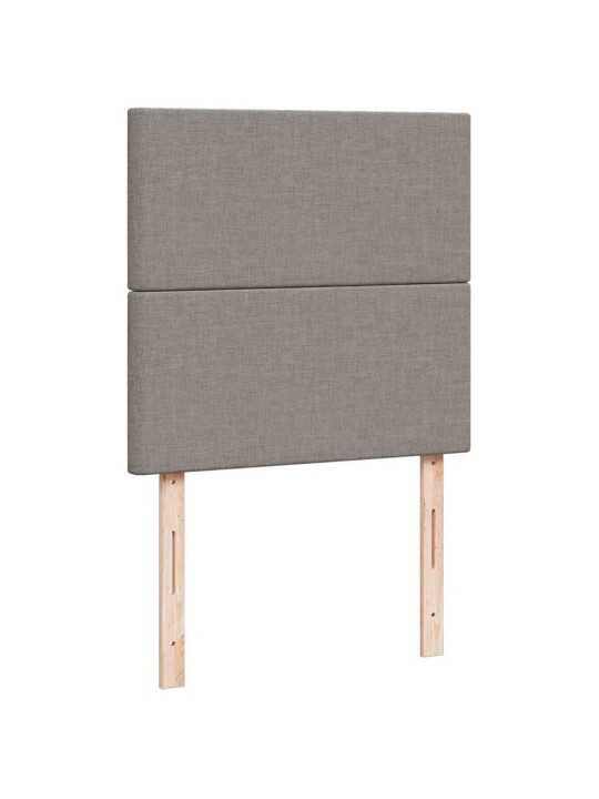 Box spring postel s matrací taupe 100 x 200 cm textil