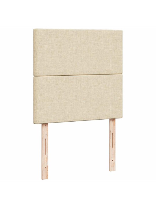 Box spring postel s matrací krémová 100 x 200 cm textil
