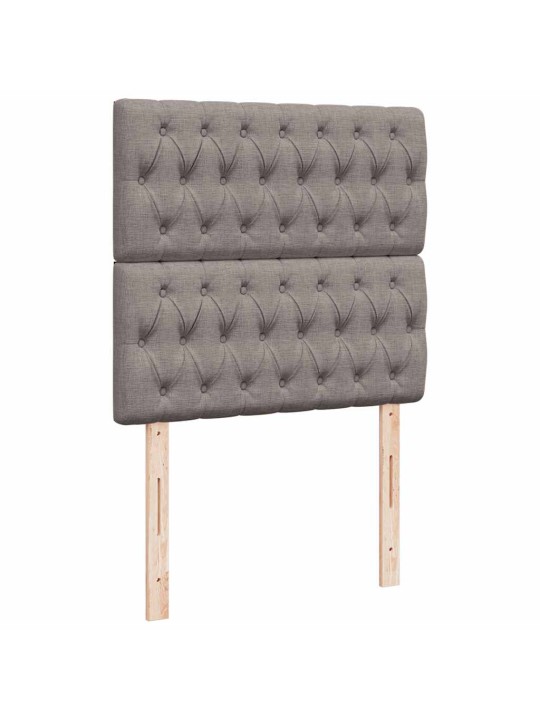 Box spring postel s matrací taupe 100 x 200 cm textil