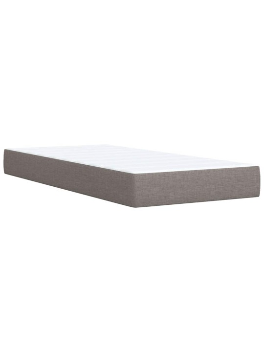 Box spring postel s matrací taupe 100 x 200 cm textil