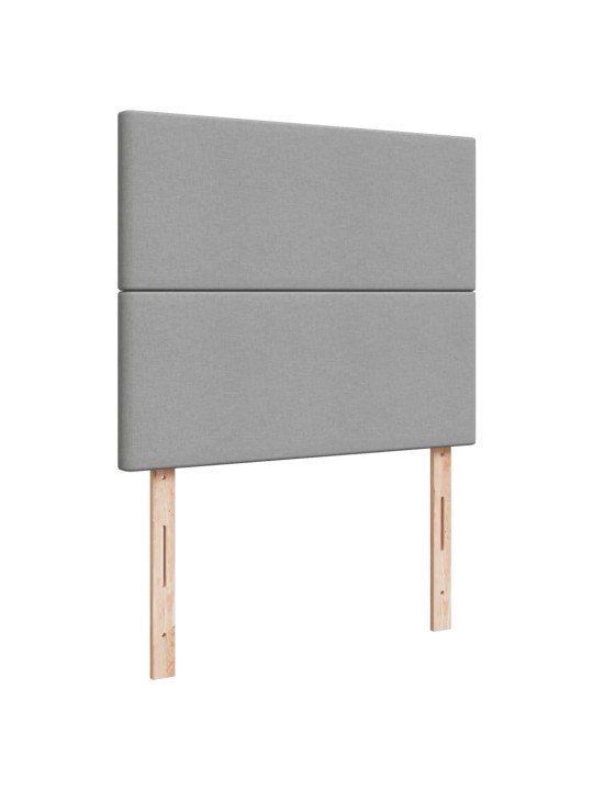Box spring postel s matrací světle šedá 120x190 cm textil