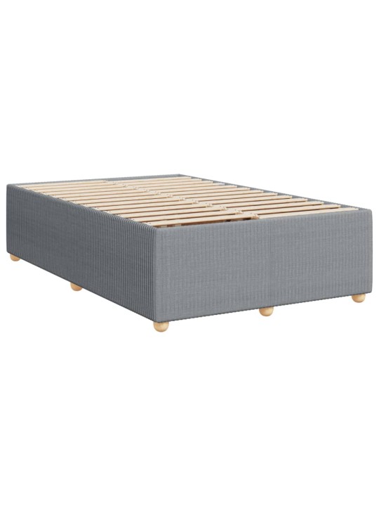 Box spring postel s matrací světle šedá 120x190 cm textil