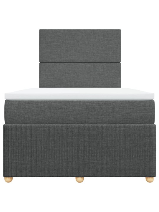 Box spring postel s matrací tmavě šedá 120x190 cm textil
