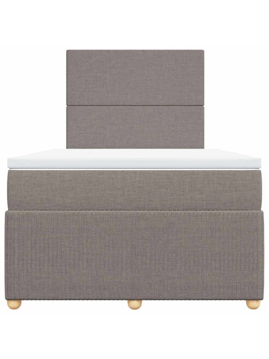 Box spring postel s matrací taupe 120x190 cm textil