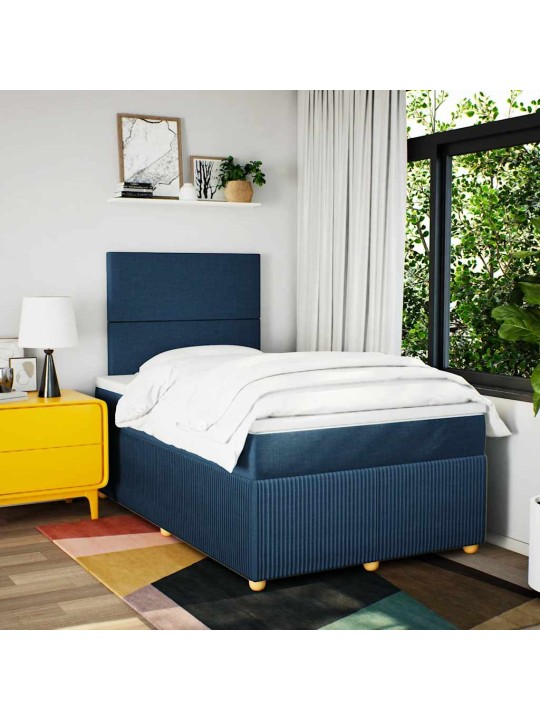Box spring postel s matrací černá 120x190 cm textil