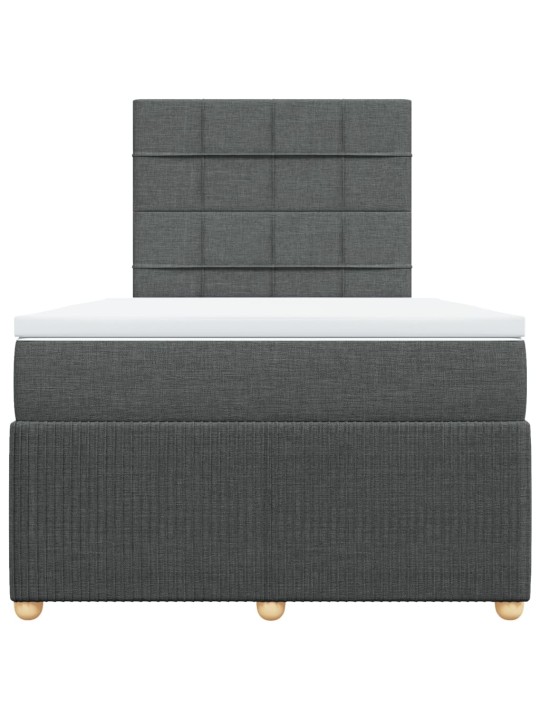 Box spring postel s matrací tmavě šedá 120x190 cm textil
