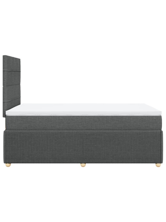 Box spring postel s matrací tmavě šedá 120x190 cm textil