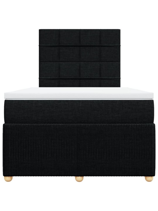 Box spring postel s matrací černá 120x190 cm textil