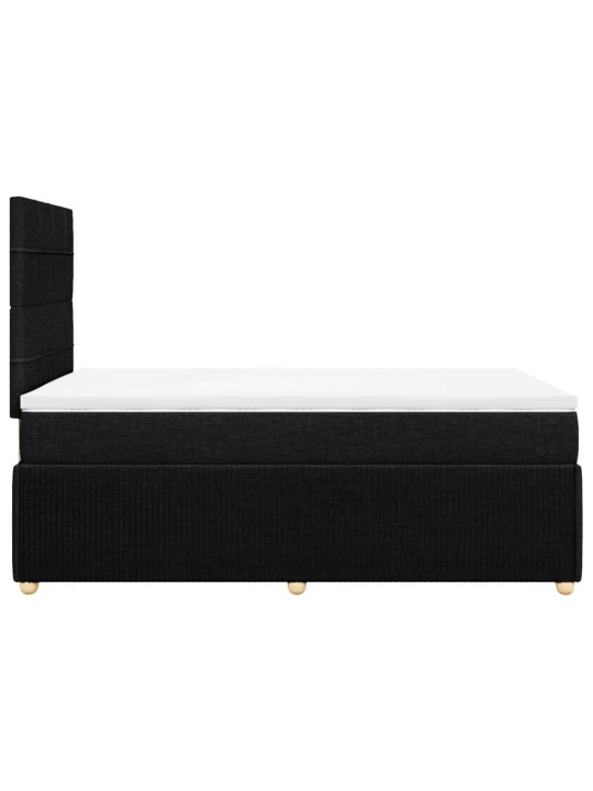 Box spring postel s matrací černá 120x190 cm textil