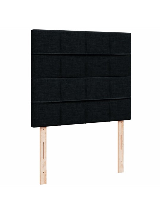 Box spring postel s matrací černá 120x190 cm textil
